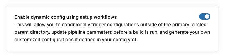 TypeScript CircleCI Config enable setup workflows